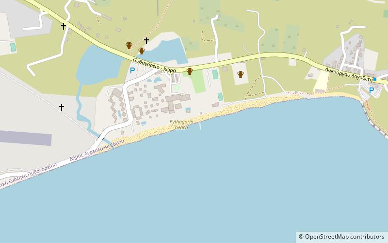 potakaki beach pitagorio location map