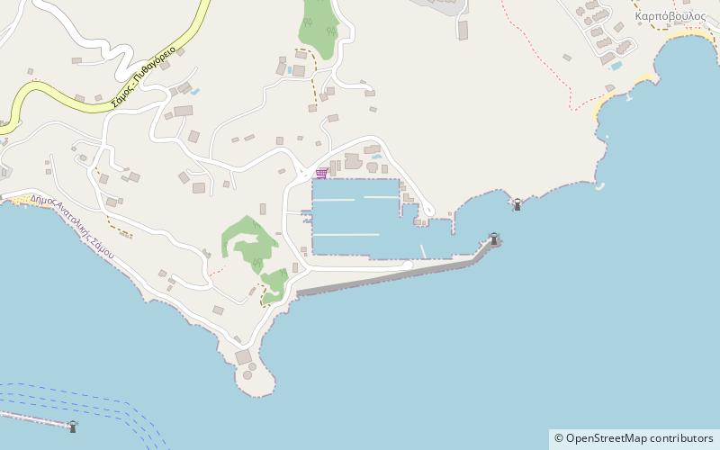 samos marina location map