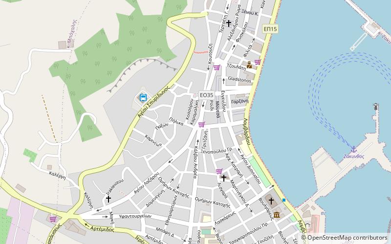 agios dionyssios zante location map