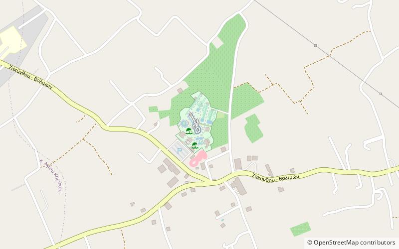 zante water village location map