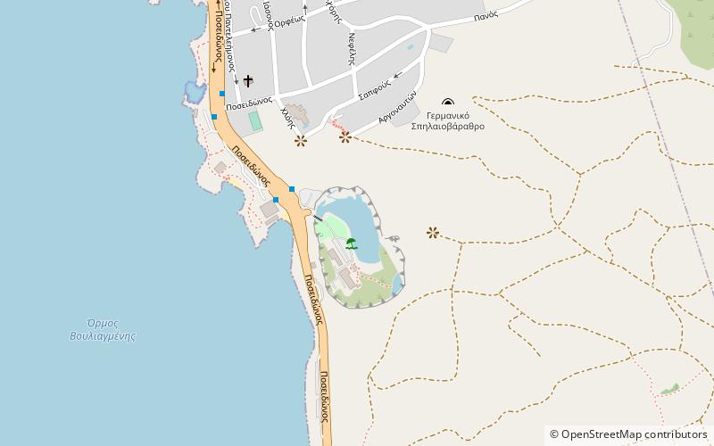 Lake Vouliagmeni location map