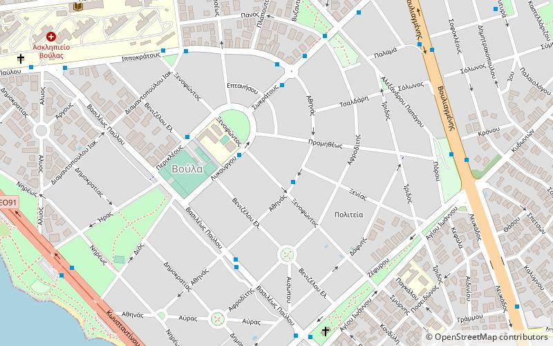 Voúla location map