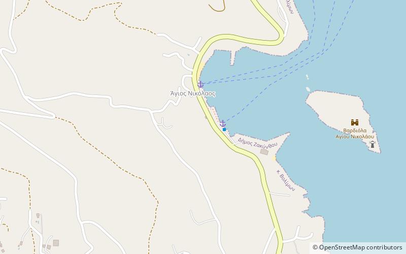 agios nikolaos zante location map