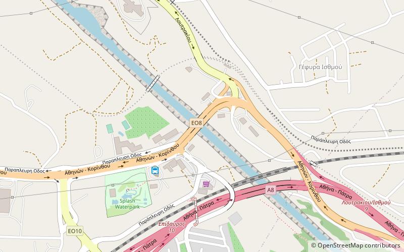 Corinth Canal Info Kiosk location map