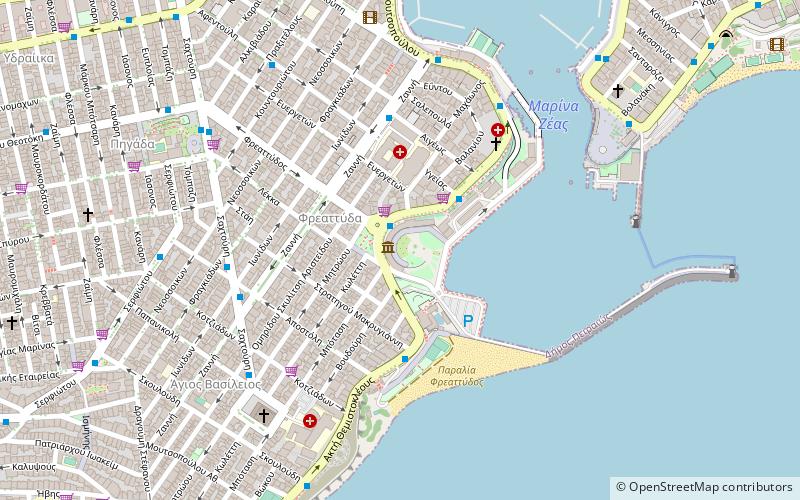 papanikolis square pireus location map