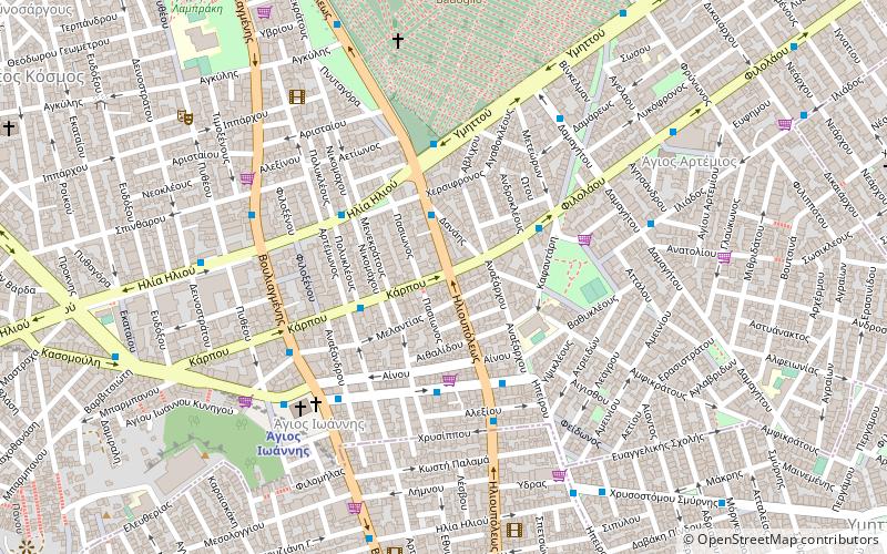 gouva athens location map