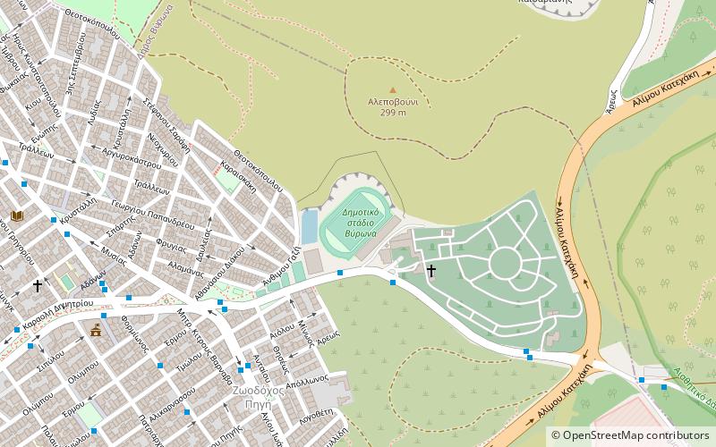 vyronas national stadium atenas location map