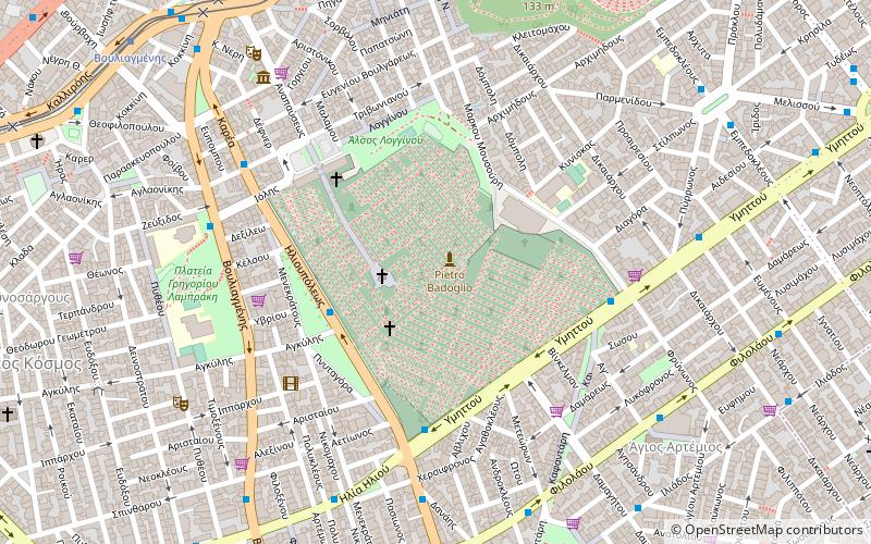 Premier cimetière d'Athènes location map