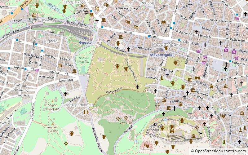 Stoa Poikile location map