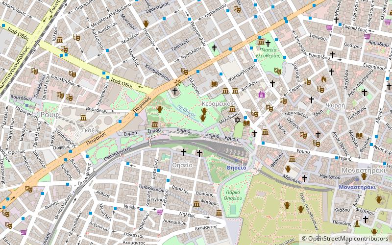 sacred gate ateny location map