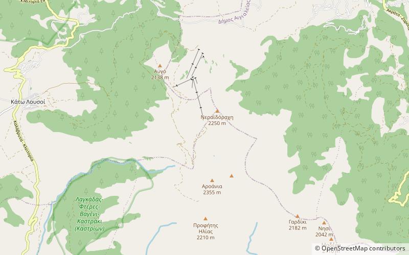 Chelmos Observatory location map