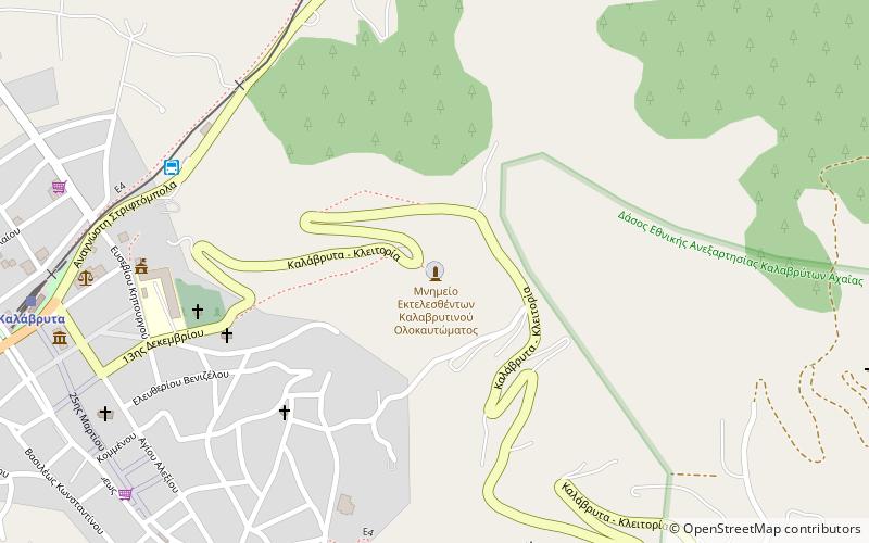 Kalavryta massacre location map