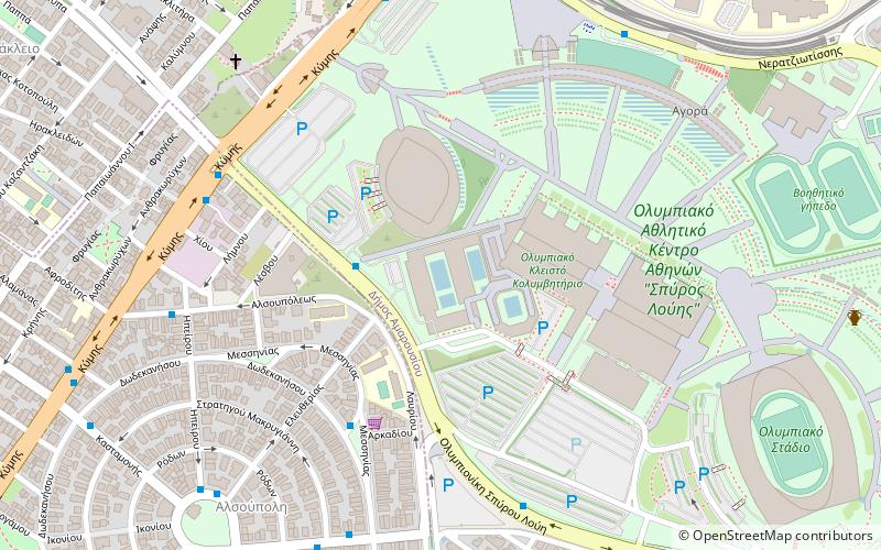 Athens Olympic Aquatic Centre location map