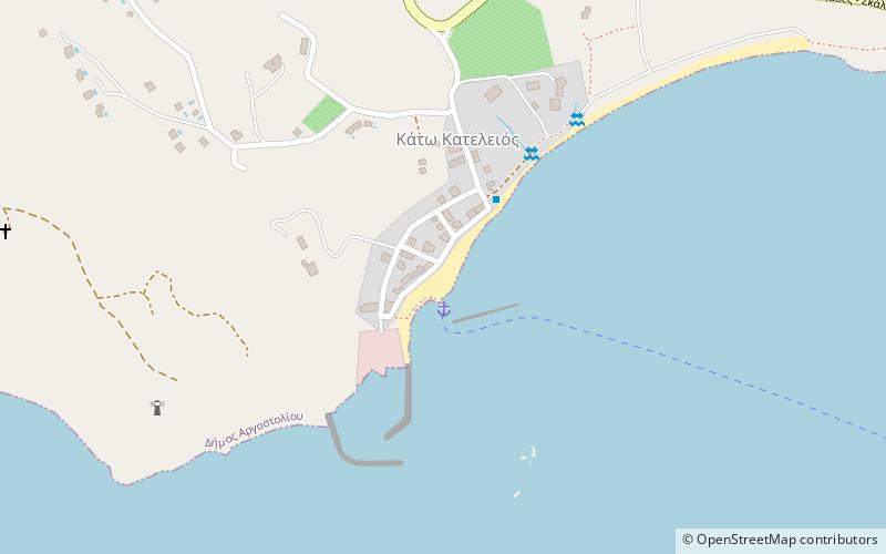 katelios beach kefalinia location map