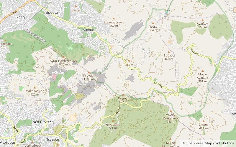 Pentélico location map