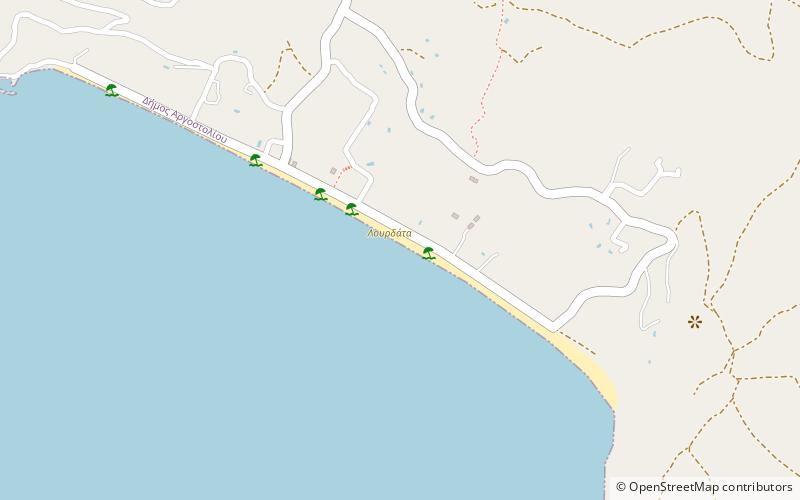 lourdas beach location map