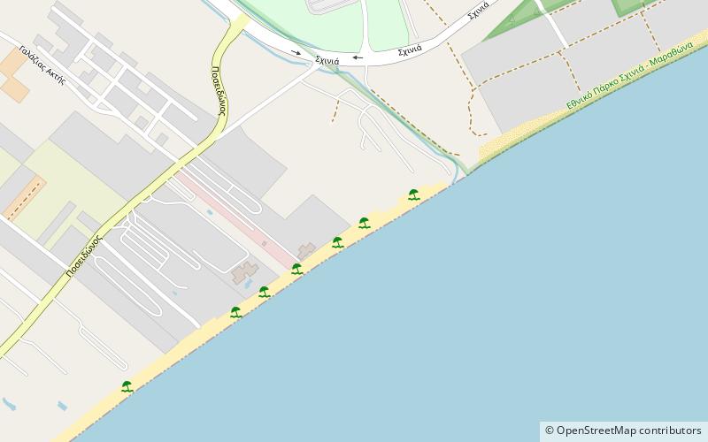 Moraitis Beach location map