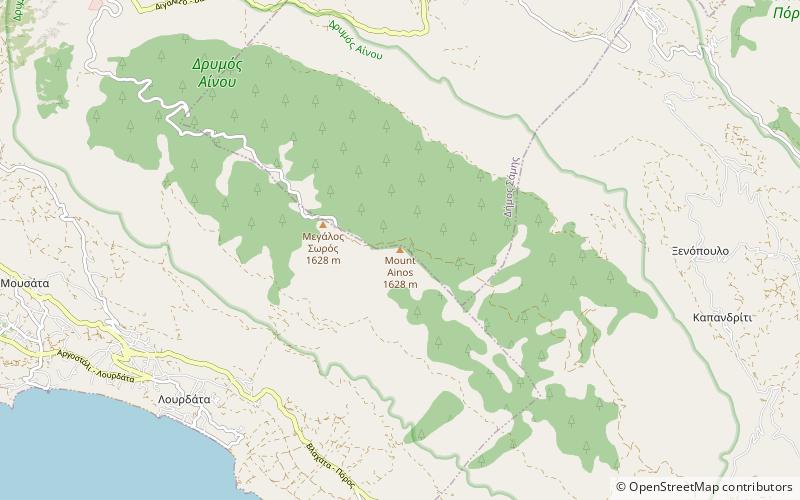 Mount Ainos location map