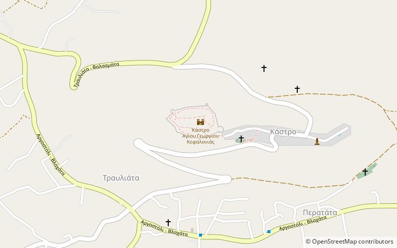 st georges castle kefalinia location map
