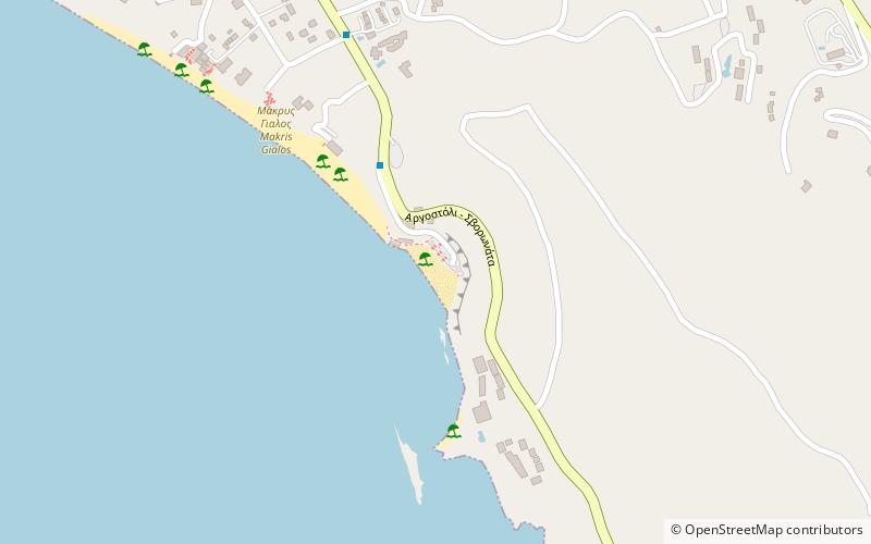 platis gialos beach kefalinia location map