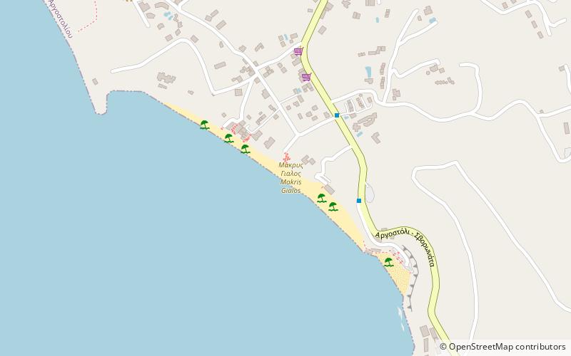 makris gialos beach kefalinia location map