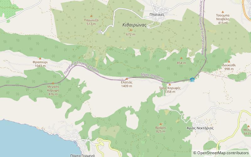 Mont Cithéron location map