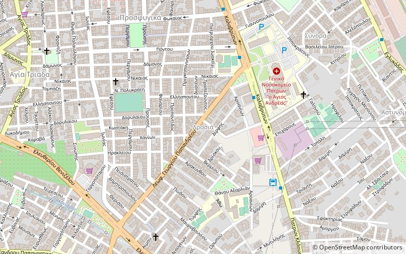 drosia patras location map