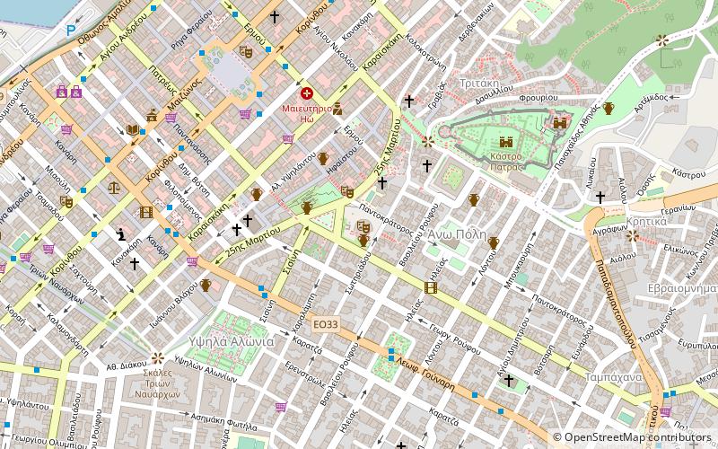 roman odeon patras location map