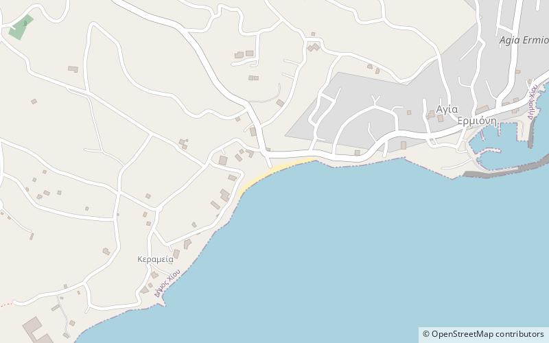 megas limnionas beach chios location map