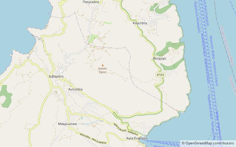 kalon oros cephalonie location map