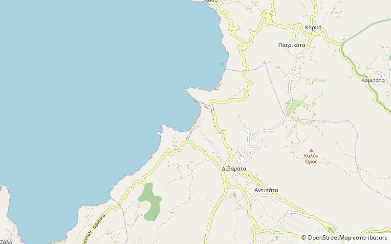Myrtos Beach location map