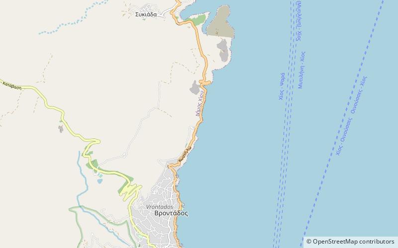 mersinidi beach chios location map