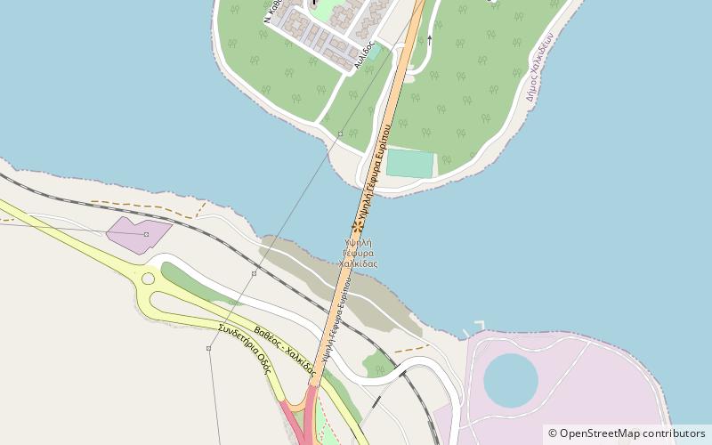 euripus bridge chalkida location map