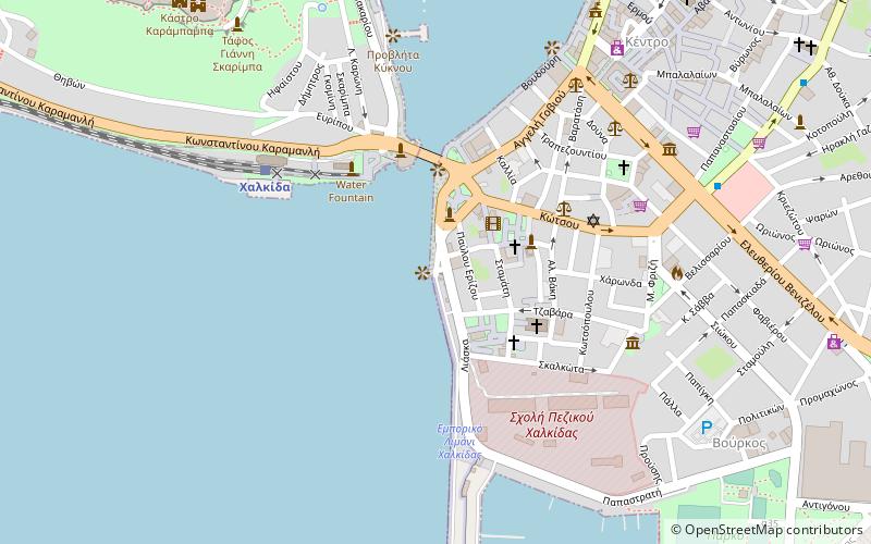 chalkis commercial port chalcis location map