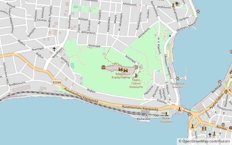 karababa castle chalcis location map