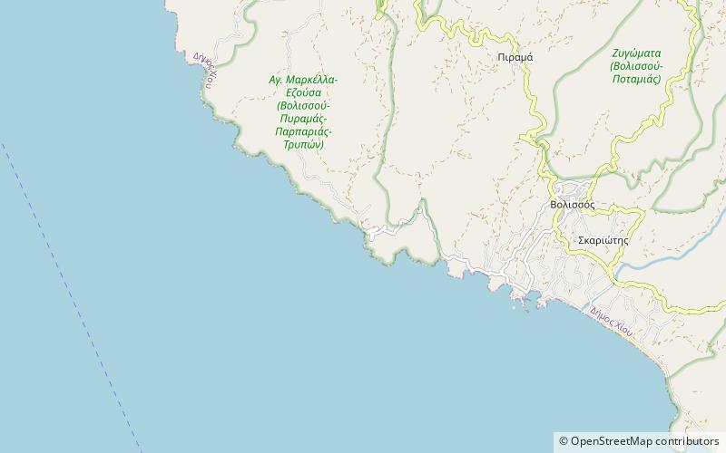 saint markella monastery isla de quios location map