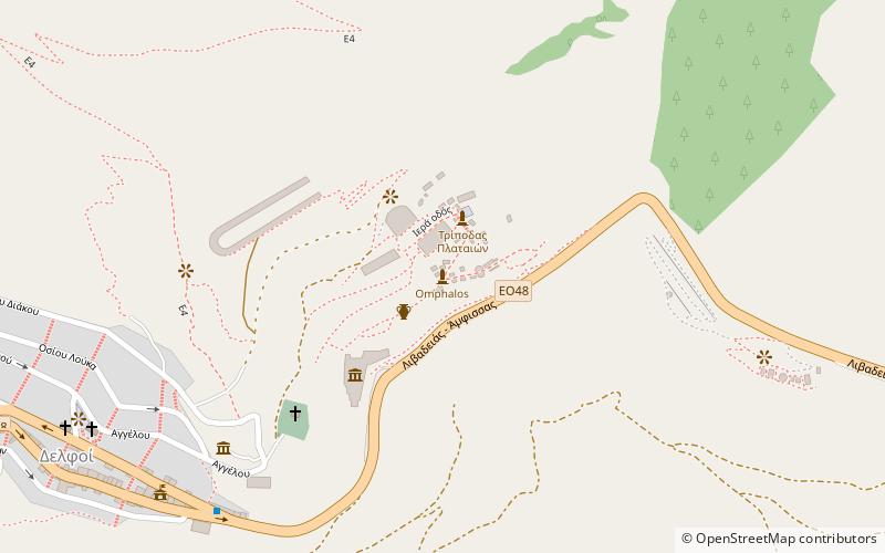 Omphalos of Delphi location map