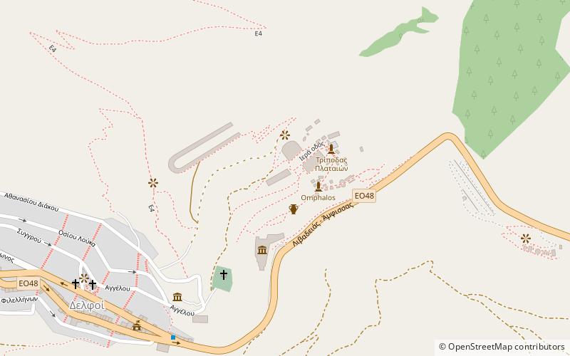 portico of the aetolians delphes location map