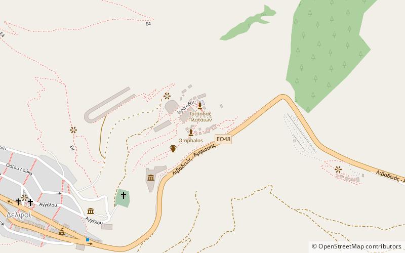 Palaestra at Delphi location map
