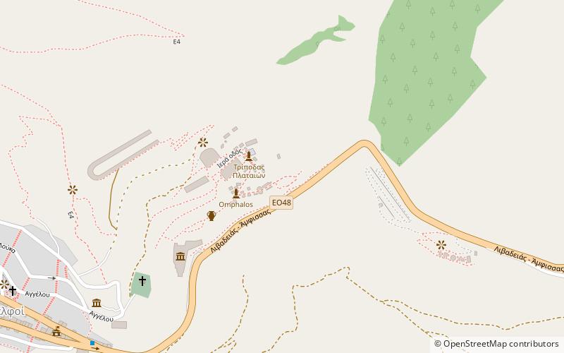 roman agora delphes location map