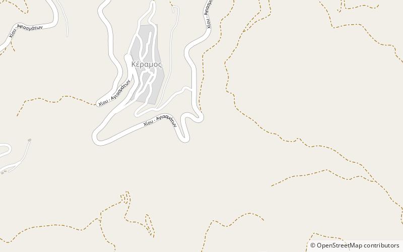 Keramos Antimony Mines location map