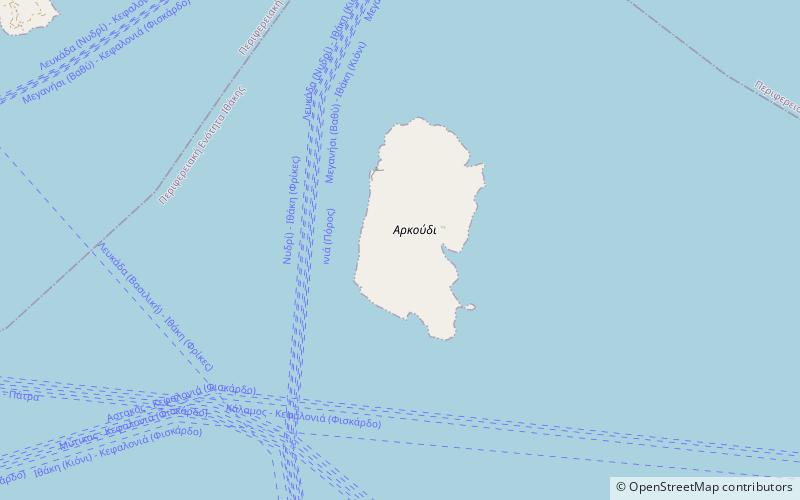 arkoudi fiskardo location map