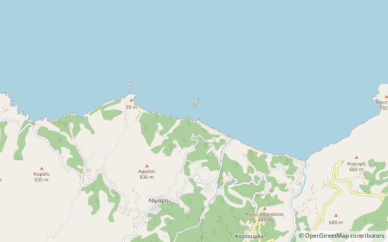 hiliadou eubea location map