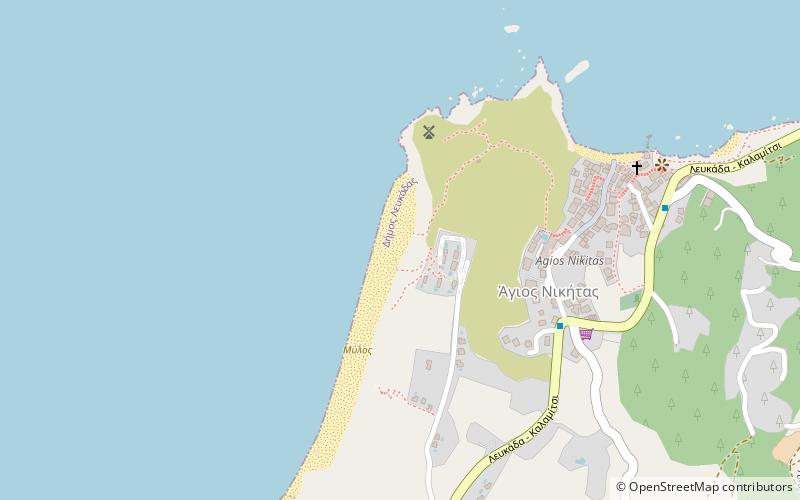 Milos Beach location map