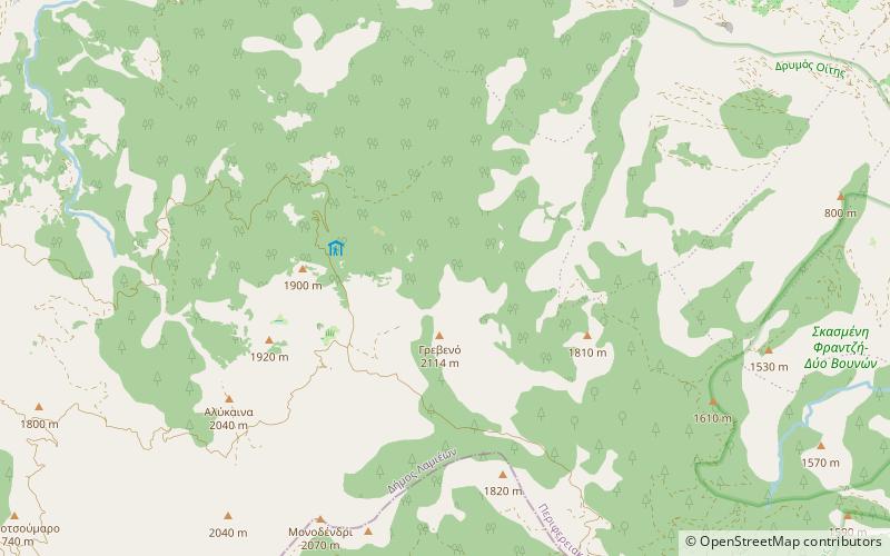 Mount Oeta location map