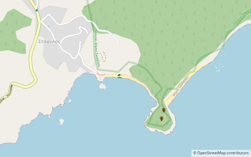 staphylos skopelos location map