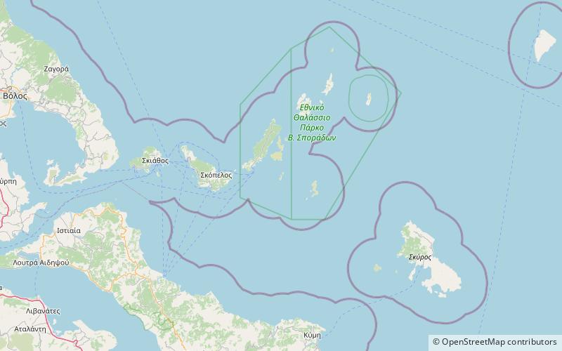 adelfoi islets parque nacional marino de alonnisos location map
