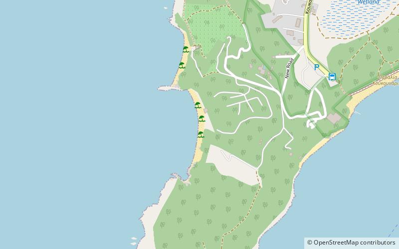 big banana beach skiatos location map