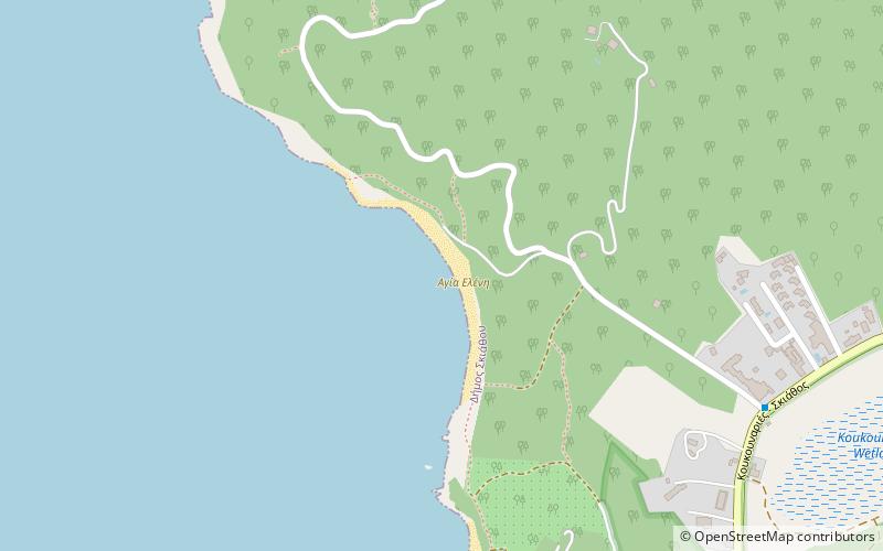 eleni beach skiatos location map