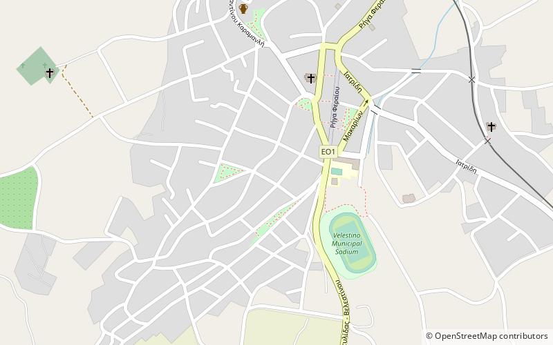 Velestíno location map